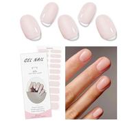 JMEOWIO Gel Semicurado de Pegatinas Color Sólido Gel Semi-Curado Nail Art Stickers Decoración