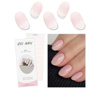 JMEOWIO Gel Semicurado de Pegatinas Crema Rosa Claro Gel Semi-Curado Nail Art Stickers Decoración