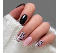 JMEOWIO Gel Semicurado de Pegatinas Estampado De Leopardo Negro Semi-Curado Gel Nail Art Stickers Decoración