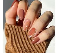 JMEOWIO Gel Semicurado de Pegatinas Mármol Punta Francesa Gel Semi-Curado Nail Art Stickers Decoración
