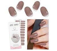 JMEOWIO Gel Semicurado de Pegatinas Marrón Gel Semi-Curado Nail Art Stickers Decoración