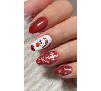 JMEOWIO Gel Semicurado de Pegatinas Navidad Copo De Nieve Vacaciones Semi-Curado Gel Nail Art Stickers Decoración