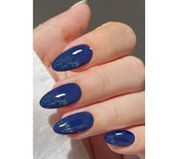 JMEOWIO Gel Semicurado de Pegatinas Ojo de Gato Azul Oscuro Semi-Curado Gel Nail Art Stickers Decoración