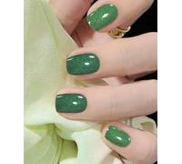 JMEOWIO Gel Semicurado de Pegatinas Ojo De Gato Verde Gel Semi-Curado Nail Art Stickers Decoración