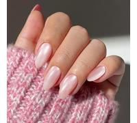 JMEOWIO Gel Semicurado de Pegatinas Purpurina Crema Rosa Semi-Curado Gel Nail Art Stickers Decoración