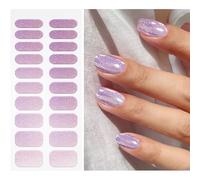 JMEOWIO Uñas de Gel Pegatinas Brillante Rosa Violeta Pegatinas Uñas Gel Nail Art Stickers Decoración