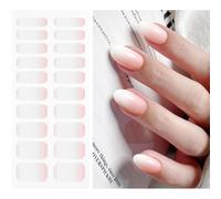 JMEOWIO Uñas de Gel Pegatinas Color Degradado Rosa Crema Blanco Pegatinas Uñas Gel Nail Art Stickers Decoración