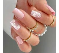 JMEOWIO Uñas de Gel Pegatinas Flor Rosa Pegatinas Uñas Gel Nail Art Stickers Decoración