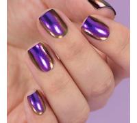 JMEOWIO Uñas de Gel Pegatinas Láser Morado Pegatinas Uñas Gel Nail Art Stickers Decoración
