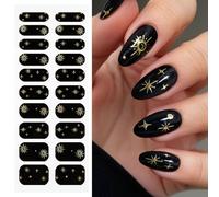 JMEOWIO Uñas de Gel Pegatinas Luna y Estrella Pegatinas Uñas Gel Nail Art Stickers Decoración