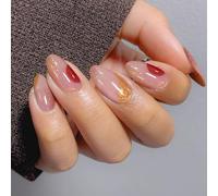 JMEOWIO Uñas de Gel Pegatinas Punta Francesa con Purpurina Pegatinas Uñas Gel Nail Art Stickers Decoración
