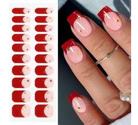 JMEOWIO Uñas de Gel Pegatinas Punta Francesa Estrellada Pegatinas Uñas Gel Nail Art Stickers Decoración