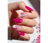 JMEOWIO Uñas de Gel Pegatinas Punta Francesa Flor Rosa Gel Nail Art Stickers Decoración