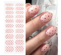 JMEOWIO Uñas de Gel Pegatinas Punto Negro Pegatinas Uñas Gel Nail Art Stickers Decoración