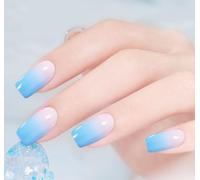 JMEOWIO Uñas de Gel Pegatinas Rosa Crema Azul Pegatinas Uñas Gel Nail Art Stickers Decoración