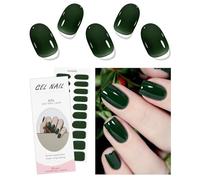 JMEOWIO Uñas de Gel Pegatinas Verde Oscuro Pegatinas Uñas Gel Nail Art Stickers Decoración