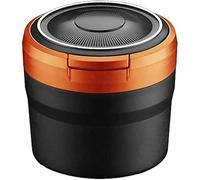 JMGFCW Coche Cenicero de Coche para Mercedes-AMG G55 G63 G65, Cenicero Portatil Sin Humo de Acero Inoxidable Cenicero con Tapa, C/Orange/