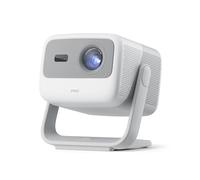 JMGO N1 Proyector, 1080P Nativo Mini Proyector Portatil, BLU-Ray 3D Móvil Laser Triple 750 Lúmenes ISO, Corrección Automática de Imagen del Cardán, Altavoces Dynaudio 2x5W, HDR 10, Android TV 11.0