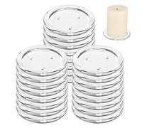 JMIATRY 24 PCS 10cm Porta Velas, Portavelas Cristal, Decorativas, Para Velas Tazas Cocina Comedor