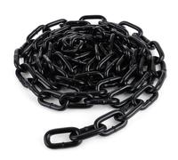 JMIATRY Cadena de acero de 3 metros de longitud, eslabones de cadena resistentes de 8 mm, acero al carbono negro soldado, elevación para puerta de valla, puertas de garaje, cadenas oscilantes y