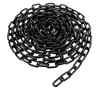 JMIATRY Cadena de acero inoxidable 304 de 6 metros de longitud, eslabones de cadena resistentes de 6 mm, cadenas de eslabones soldados de acero galvanizado negro para puerta de valla, puertas de