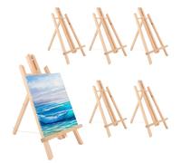 JMIATRY Soporte de lienzo, caballete, mini caballete de madera, caballete de madera para pinturas, artes y manualidades infantiles (4 unidades de 39 cm)