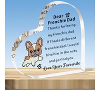 JMIMO Regalos divertidos de bulldog francés para papá, regalos divertidos para hombres, regalos franceses, día del padre, Navidad, regalos de cumpleaños para bulldog francés, regalo de placa para papá