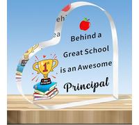 JMIMO Regalos principales para hombres y mujeres, regalos de agradecimiento principal, regalos para director de escuela, detrás de una gran escuela es una impresionante placa acrílica principal