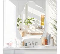 JMITHA Espejo de Baño Irregular 45 x 60 cm Espejo de Pared Sin Marco Espejo Baño Moderno Espejos Decorativos de Pared Asimétrico para Baño Recibidor Salon Entrada
