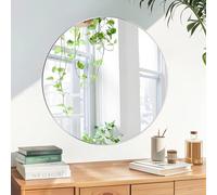 JMITHA Espejo de Pared Redondo Vidrio 40cm Autoadhesivo Espejo Redondo Decorativo
