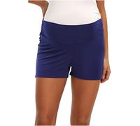 JMITHA Leggins Premamá Cortos Embarazo Algodón Super Cómodas Polainas de Maternidad Ropa Deporte Embarazo Pantalones Mujer Delgada (XXL, Azul/Cintura Media)