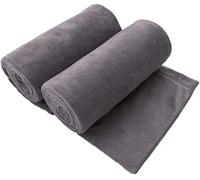 JML Paquete de 2 Toallas de baño de Microfibra, extragrandes, 40 x 80 Pulgadas, superabsorbentes y de Secado rápido, Suaves, Multiusos, para Playa, Deportes y Yoga, Color Gris