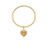 JMLOON Pulsera con medallón en forma de corazón que puede contener fotos para mamá, hija y querida amante, esposa, novia, acero inoxidable chapado en oro de 18 quilates, Acero inoxidable, Circonia