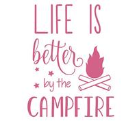 JMM Industries Life is Better by The Camp Fire calcomanía de Vinilo para Parachoques de Ventana de Coche, impresión Resistente a los Rayos UV