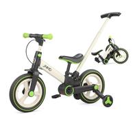 JMMD Bicicleta 6 en 1 para Niños Pequeños con Ruedas de Entrenamiento y Pedales, Edad 18 Meses a 5 Años, Bicicleta de Equilibrio y Pedal 12" Transformable y Plegable, con Mango Ajustable para Padre