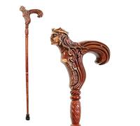 JMMSP Bastón De Madera Tallado a Mano para Hombres y Mujeres, Diseño Vintage, Mango Ergonómico, Estilo Moderno y Único para Personas Mayores (Principe)