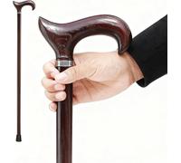 JMMSP Bastones Derby - Hechos A Mano, Ergonómicos, De Madera - Bastones para Hombres Y Mujeres - Bastones para Personas Mayores, únicos, Madera (2#)