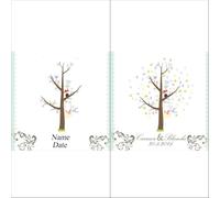 JMORCO Arbol de Huellas Dactilares de Boda Árbol de Firma Huellas Dactilares, Bricolaje, Fiesta Boda, Asistencia Empresa, decoración Libro Invitados con Huella Digital(Color05,40x60cm 16x24inch)