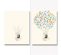 JMORCO Arbol de Huellas Dactilares de Boda Libro de Invitados con árbol Huellas Dactilares for Boda, Pintura Firma, Beso Pareja, Huella Digital, Mejores Deseos for Fiesta(Color06,35x50cm 14x20inch)