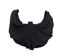 JMORCO Falda Flamenca Mujer Traje de Baile clásico de 720 Grados, Falda de Gasa de Doble Capa con Vuelo Grande for Mujer, Falda roja y Blanca, Traje de Baile(Black,XL Skirt lengt100hcm)