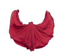 JMORCO Falda Flamenca Mujer Traje de Baile clásico de 720 Grados, Falda de Gasa de Doble Capa con Vuelo Grande for Mujer, Falda roja y Blanca, Traje de Baile(Wine Red,XL Skirt lengt100hcm)