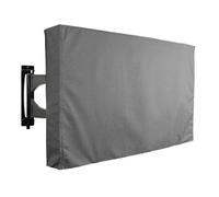 JMORCO Funda TV Exterior Cubierta de TV for Exteriores de 22 a 75 Pulgadas, Cubierta Impermeable a Prueba de Polvo, Funda Oxford 600D, Caja de TV Negra y Beige(Grey,46X48inch)