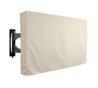 JMORCO Funda TV Exterior Cubierta de TV for Exteriores de 22 a 75 Pulgadas, Cubierta Impermeable a Prueba de Polvo, Funda Oxford 600D, Caja de TV Negra y Beige(Beige,46X48inch)