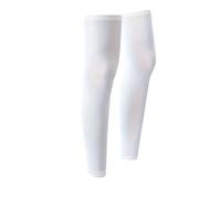 JMORCO Medias Compresion Mangas de ciclismo for piernas, protección, compresión, for hombre y mujer, for exteriores, antideslizantes, transpirables, for correr pantorrillas(White)