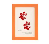 JMORCO Regalos para Perros Marco de Fotos con Huella Pata Perro, Recuerdo conmemorativo, Adornos Decorativos for la decoración Pared del hogar y el Dormitorio(Orange,8 Inch)
