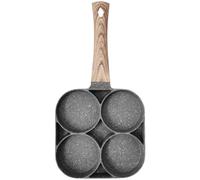 JMORCO Sarten Tortilla Sartén de 4 agujeros for tortillas gruesas, antiadherente, for huevos, tortitas, filetes, jamón, desayunos, utensilios cocina