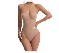 JMORCO Shapewear para Mujeres Body sin Costuras for Mujer, Moldeador de Cuerpo Delgado, Entrenador de Cintura, Ropa Moldeadora sin Espalda, Body con Sujetador Moldeador de Ropa Interior(Skin Color,L)