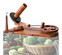 JMOUZHG Bobinador de hilo de bolas de madera para tejer y ganchillo, madera de nogal natural resistente, hecho a mano para proyectos de manualidades