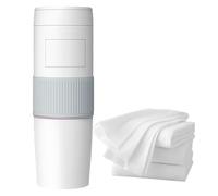 JMOUZHG Calentador de toallas comprimido de 15 W, mini calentador de toallas portátil, calentamiento rápido de 5 segundos, capacidad de 160 ml, para uso doméstico y dormitorio