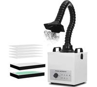 JMOUZHG Extractor de Humos de Soldadura de 100 W Filtro de 3 etapas Láser Absorbente de Humo Soldadura, para el Cabello del salón de uñas, láser, impresión 3D, Impresora DTF